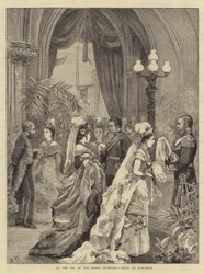 The Marriage of the Duke of Connaught, at the Top of the Grand Staircase, going to Luncheon